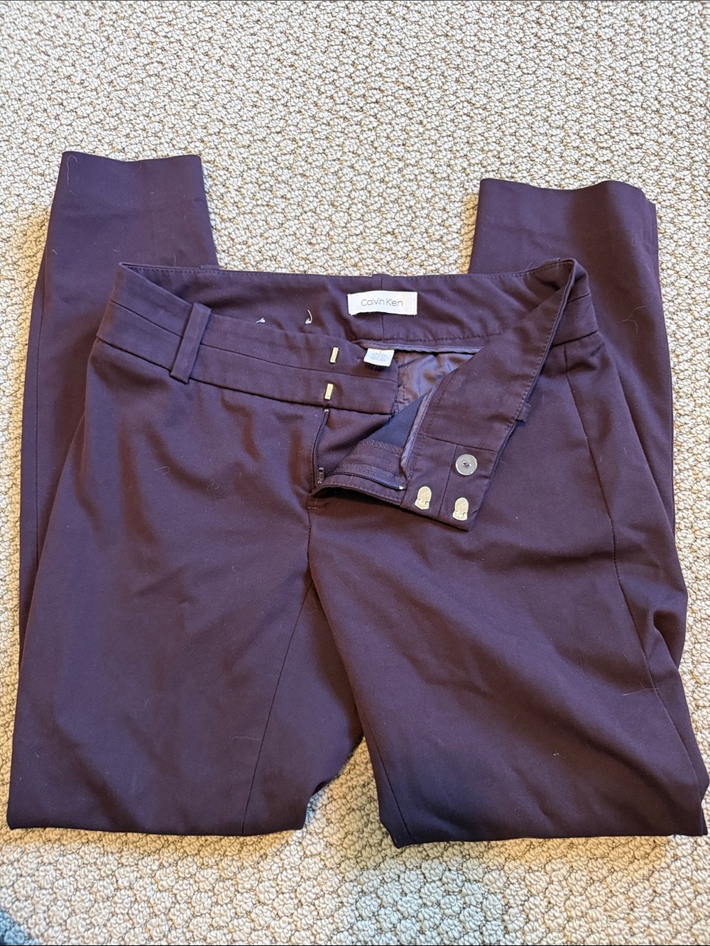 Calvin Klein Women’s Plum Straight-Leg Dress Pants - Size 0